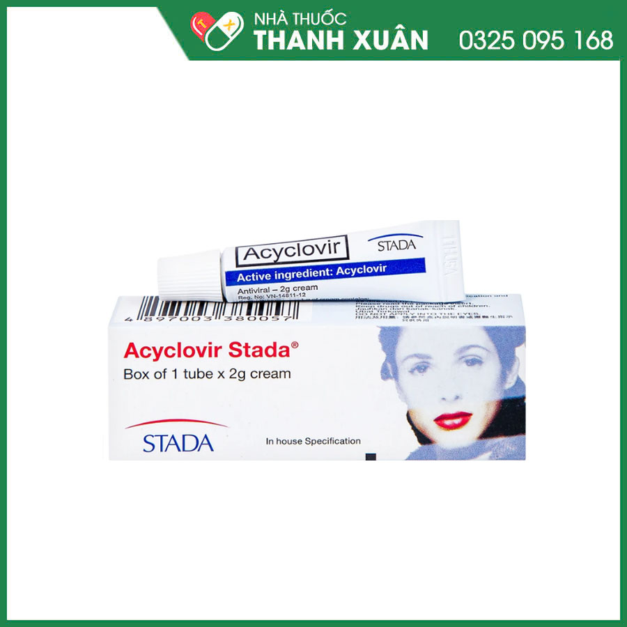 Acyclovir STADA kem bôi da điều trị nhiễm virus Herpes simplex da